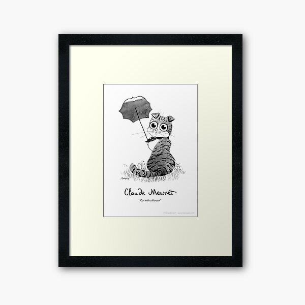 #meowdernart - Claude Mewnet Framed Art Print