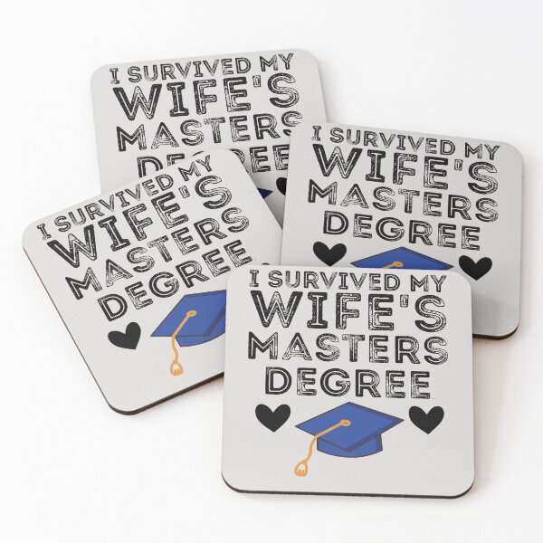 Item preview, I Survived My Wife's Masters Degree Funny Husband designed and sold by Sarah38.