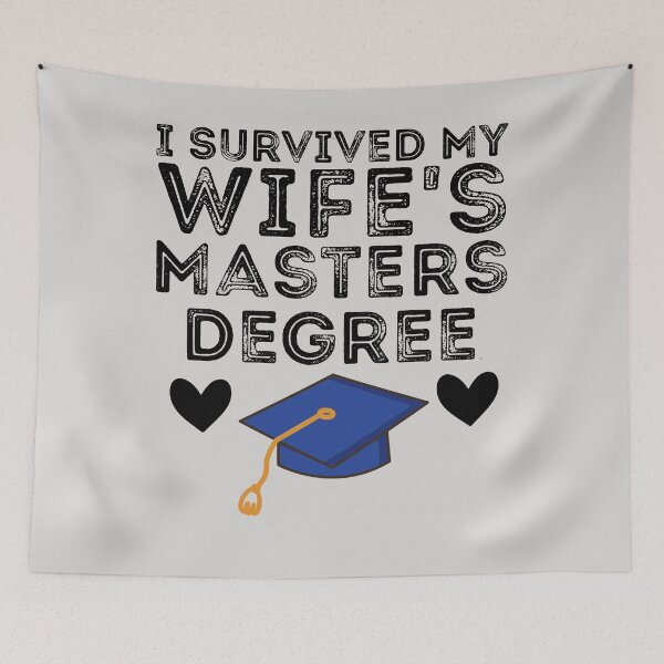 Item preview, I Survived My Wife's Masters Degree Funny Husband designed and sold by Sarah38.