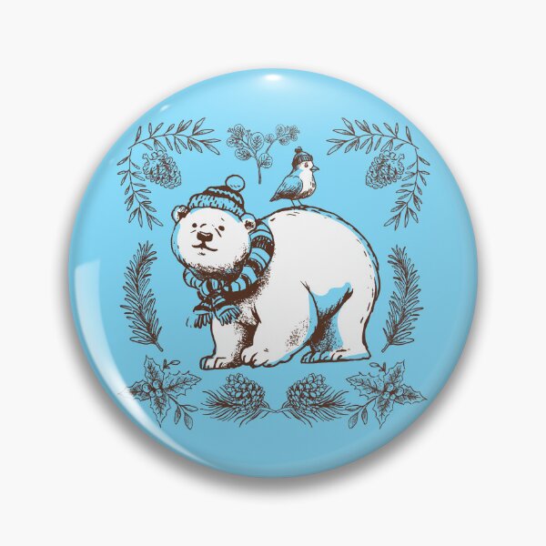 Item preview, Festive Mood - Polar Bear, Little Bird, Fir and Pine Cones designed and sold by KaylaStudio.