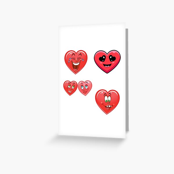 Pegatinas de corazones de amor rosa feliz con diversas emociones expresión  de amor estilo y2k