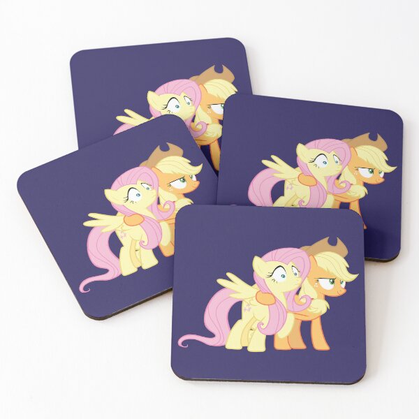 Item preview, Applejack and Fluttershy designed and sold by Tardifice.