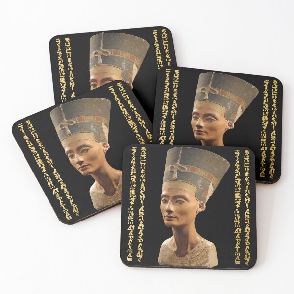 Item preview, Nefertiti the Egyptian queen bust with Hieroglyphs text. designed and sold by mennanassef.