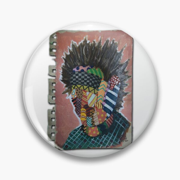 Artikelvorschau, Abstrakter Mensch | Stoffgesicht Lowbrow Pop Surreal Art | Mini-Meisterwerke | Original Ölgemälde von Tyler Tilley (Tiger Picasso) entworfen und verkauft von Tyler Tilley.