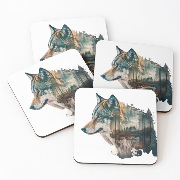 Item preview, Double exposure wolf designed and sold by Mirochan80.