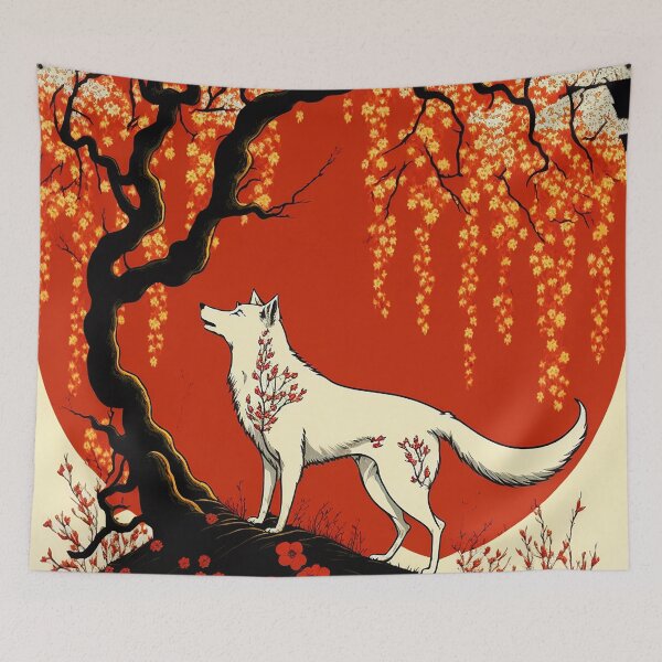 Item preview, Cherry Blossom Wolf designed and sold by GummywormDesign.