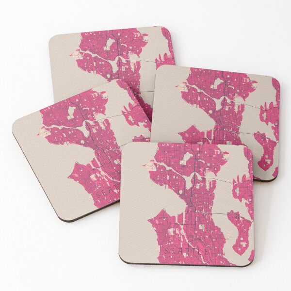 Item preview, Seattle City Map of Washington, USA  - Blossom designed and sold by deMAP.