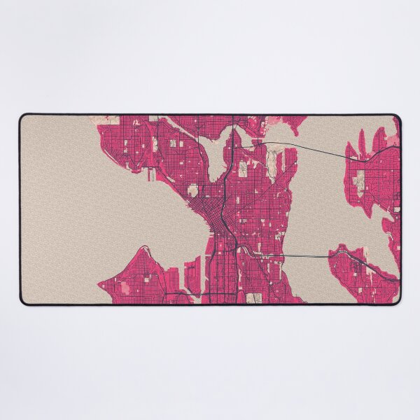 Item preview, Seattle City Map of Washington, USA - Blossom designed and sold by deMAP.