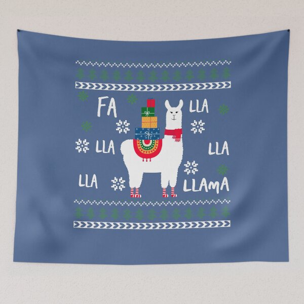 Item preview, Fa Lla Lla Lla Llama - Unisex Christmas Sweater/Jumper (Range of Colors) - Funny Xmas Sweatshirt Design designed and sold by raretshirtsuk.