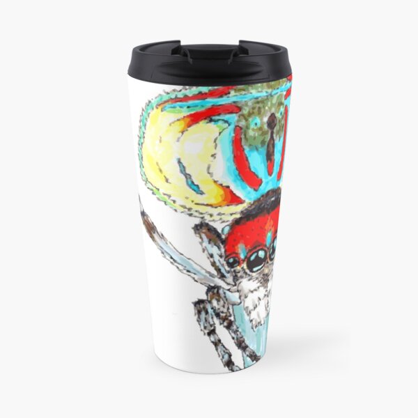 Peacock spider Maratus volans Travel Mug