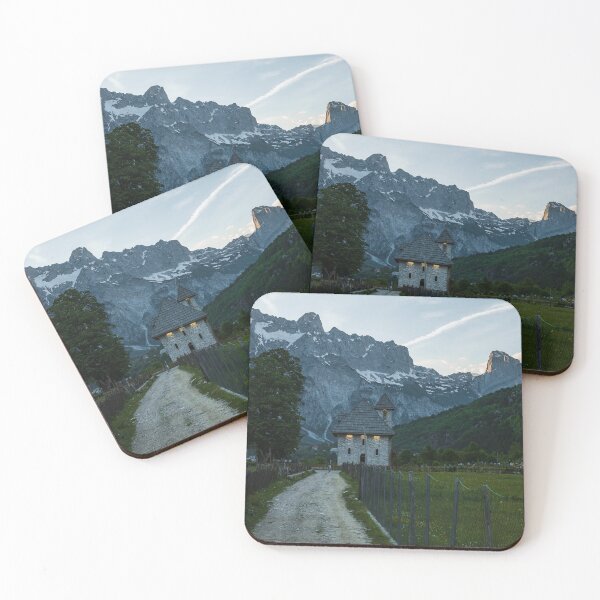 Item preview, Sunset at Theth Church in the Albanian Alps  designed and sold by Two-Tickets-To.