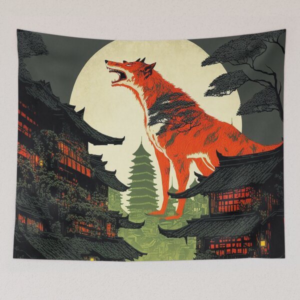 Item preview, Howling of the Japanese Moon designed and sold by GummywormDesign.