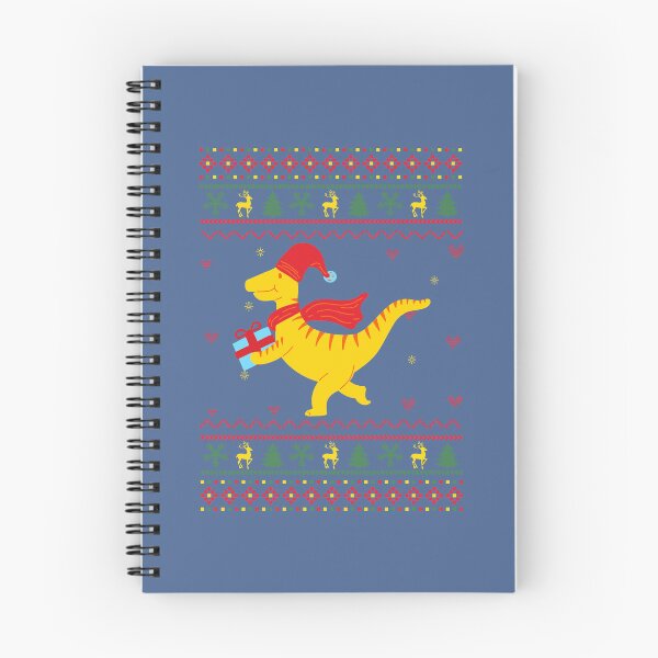 Item preview, Dinosaur Carrying Christmas Present - Unisex Adult Christmas Sweater/Jumper (Range of Colors) - Funny Dino Pressie T-Rex Xmas Sweatshirt designed and sold by raretshirtsuk.
