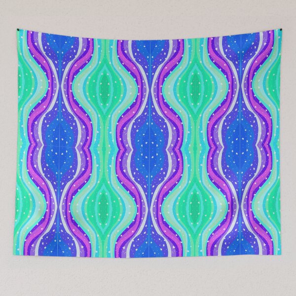 Item preview, Traditional Indian Festival Theme Color Waves and Stars Pattern Design designed and sold by deepakrode7.