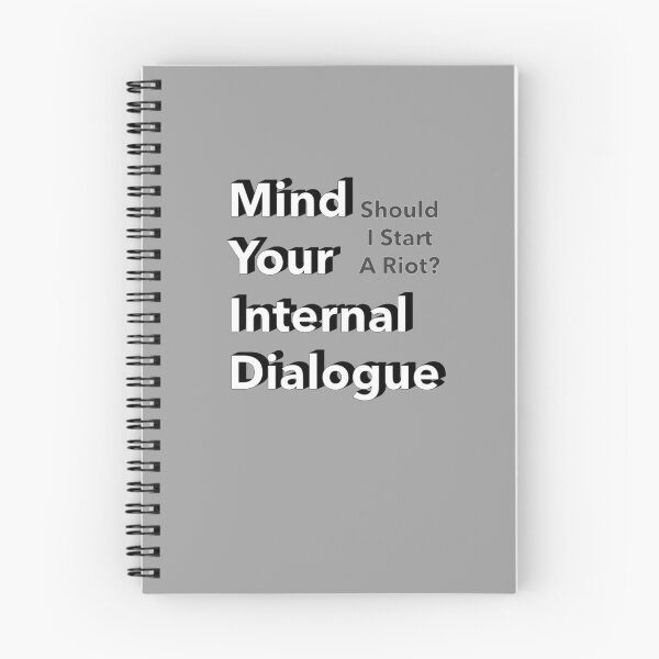 Item preview, Mind Your Internal Dialogue Should I Start A Riot Shower Thought Funny Typography designed and sold by IronicBGear.