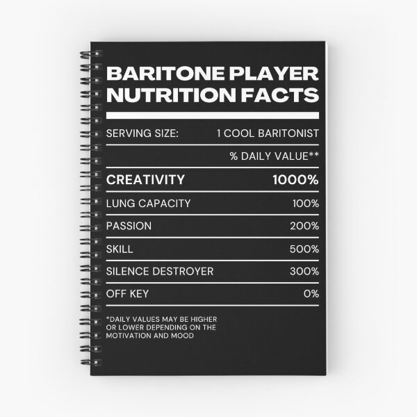 Item preview, Baritone Player Nutrition Facts designed and sold by weirdrelatives.