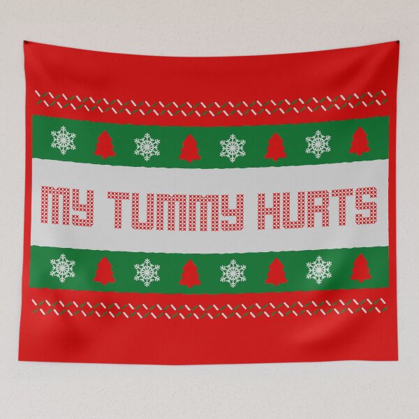 Item preview, My Tummy Hurts Christmas Pattern designed and sold by bridglet.