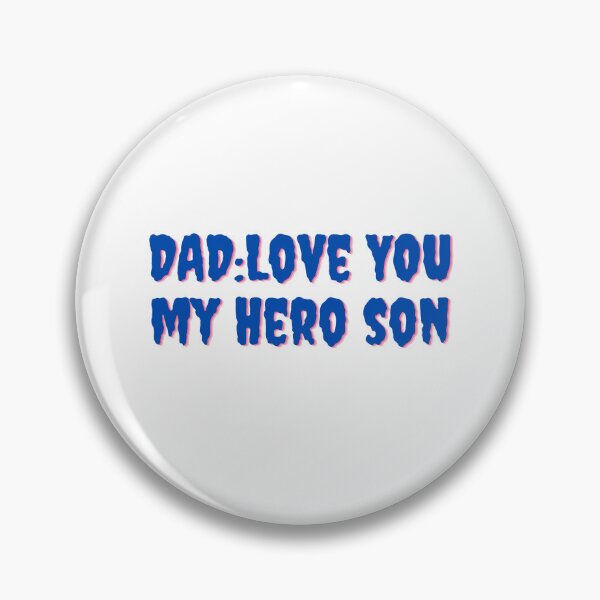 Item preview, Dad : love you my hero son sticker  designed and sold by MichaelGrace.
