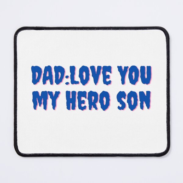 Item preview, Dad : love you my hero son sticker designed and sold by MichaelGrace.