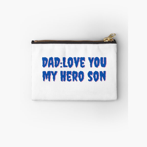 Item preview, Dad : love you my hero son sticker  designed and sold by MichaelGrace.
