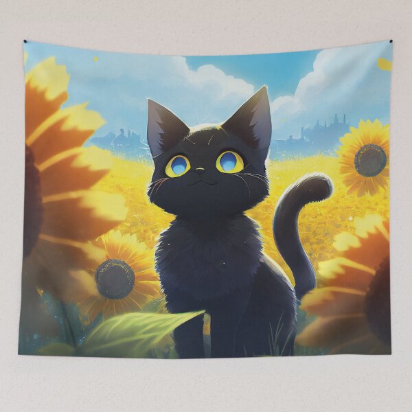 Item preview, Sunflowerfield cat designed and sold by ai-miilk.