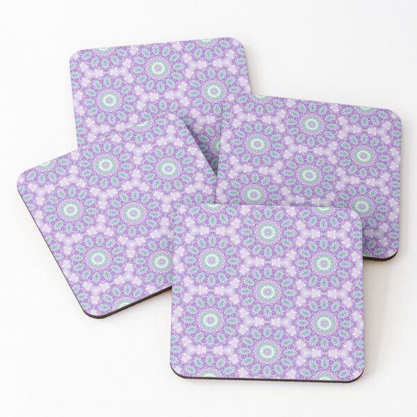 Item preview, Lavender and Emerald Mandala Pattern designed and sold by Kelly Dietrich Mandala & Fractal Art.