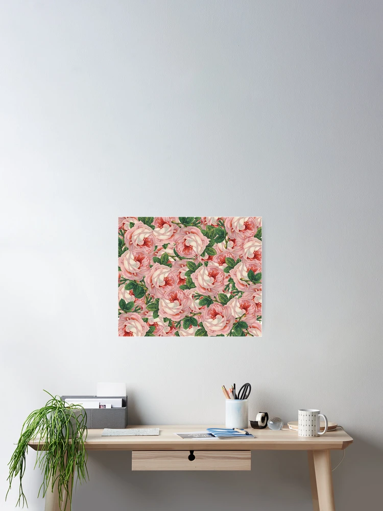Thumbnail 2 of 3, Poster, Pink Roses designed and sold by HalamoDesigns.