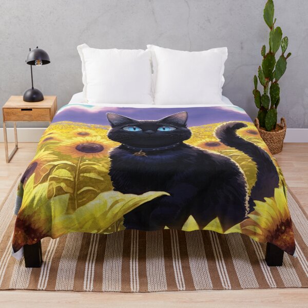 Item preview, Cat in sunflowerfield designed and sold by ai-miilk.