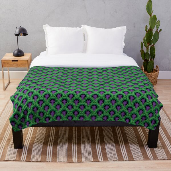 Don't Go in Room 237 - The Shining inspired Overlook hotel vintage carpet pattern Throw Blanket