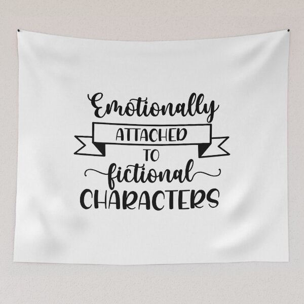 Item preview, Emotionally Attached to Fictional Characters I Book Lover Gift Ideas designed and sold by younghopes.