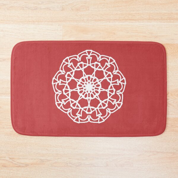 Item preview, Winter Flower on Xmas Red designed and sold by Latoblooms.