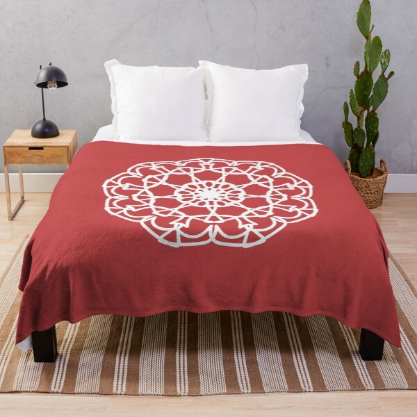 Item preview, Winter Flower on Xmas Red designed and sold by Latoblooms.