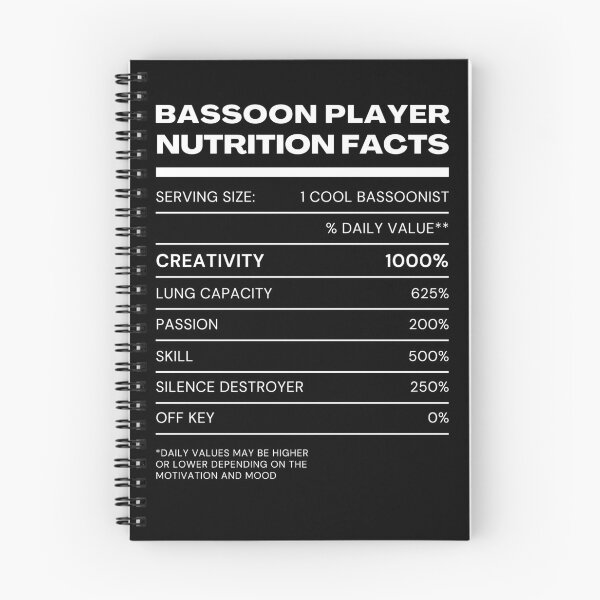 Item preview, Bassoon Player Nutrition Facts designed and sold by weirdrelatives.