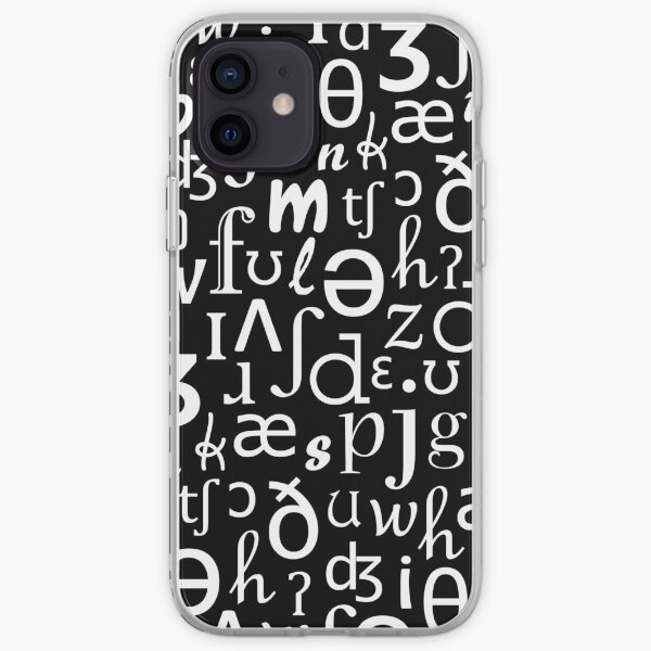 English Phonetic Sounds | Linguistics (Black) iPhone Soft Case