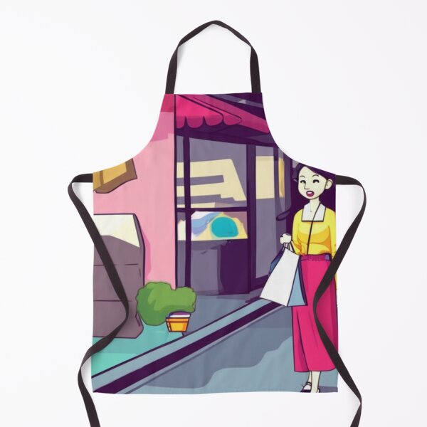 Item preview, Woman Shopping in Tokyo- Cartoon Style designed and sold by DesignerKin.
