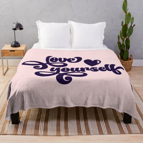 Item preview, Love Yourself Positive Self Affirmation Quote Navy Blue Script Typography designed and sold by Cawaiico.