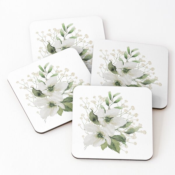 Item preview, Watercolor White and Green Flowers #15 designed and sold by Pavnud.