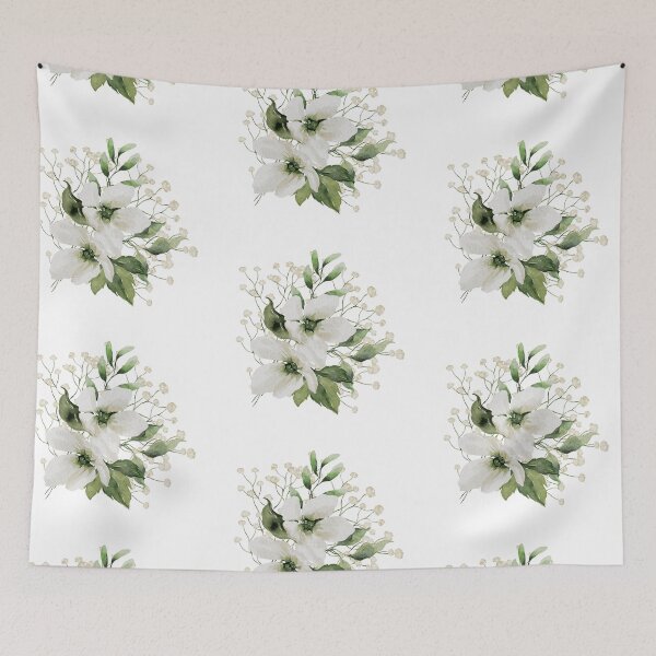 Item preview, Watercolor White and Green Flowers #15 designed and sold by Pavnud.
