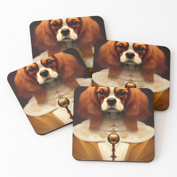 Item preview, Portrait of a King Charles Spaniel dog Cavalier designed and sold by MrJuddart.