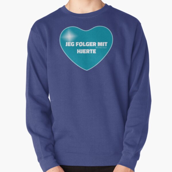 Jeg følger mit hjerte (Blue) Pullover Sweatshirt