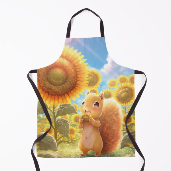 Item preview, Squirrel in sunflowerfields holding flower designed and sold by ai-miilk.