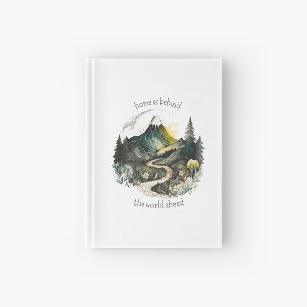 Item preview, Home Is Behind, the World Ahead - Lonely Mountain - Watercolor Art - White - Fantasy designed and sold by Fenay Designs.