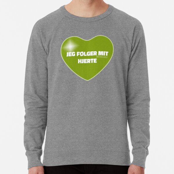Jeg følger mit hjerte (Green) Lightweight Sweatshirt