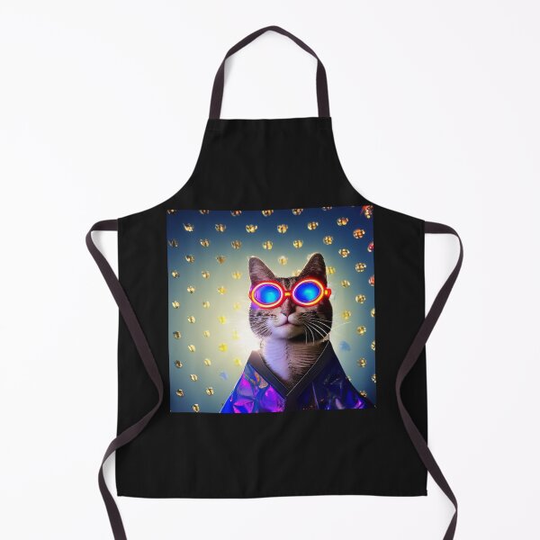Artikelvorschau, exklusive fetzige modische Haute Cat mit Brille und Goldkette entworfen und verkauft von ValleyDream.