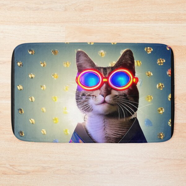 Artikelvorschau, exklusive fetzige modische Haute Cat mit Brille und Goldkette entworfen und verkauft von ValleyDream.