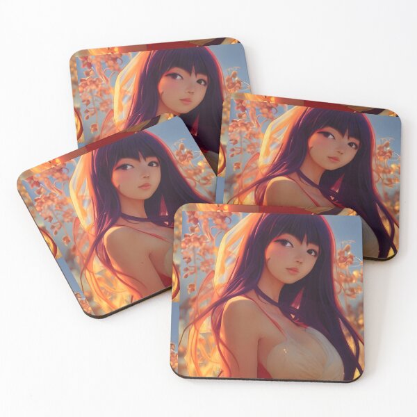 Item preview, Calm anime woman at sundown designed and sold by MoonsideGallery.