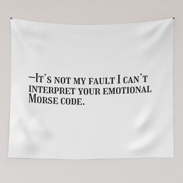 Item preview, Wednesday Addams Emotional Morsecode Quote designed and sold by rpvga.