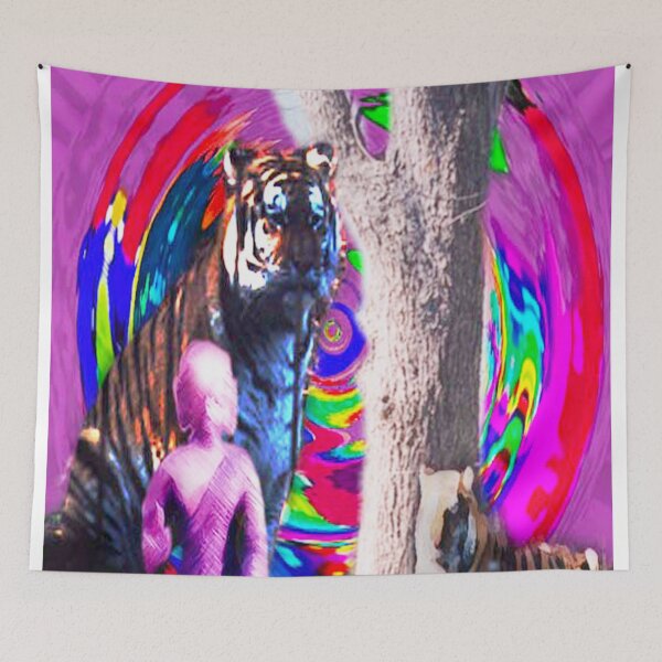 Item preview, Buddah meditating with tigers, digital art, photography,cosmic  designed and sold by deville13.