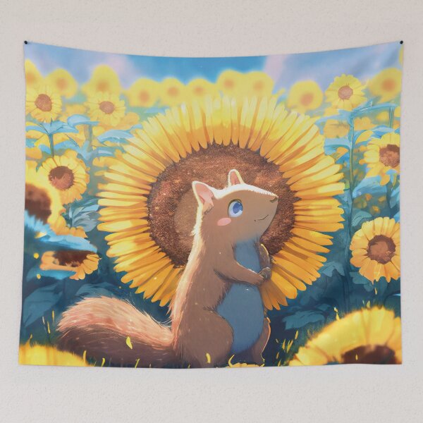 Item preview, Groundhog in sunflowerfields designed and sold by ai-miilk.