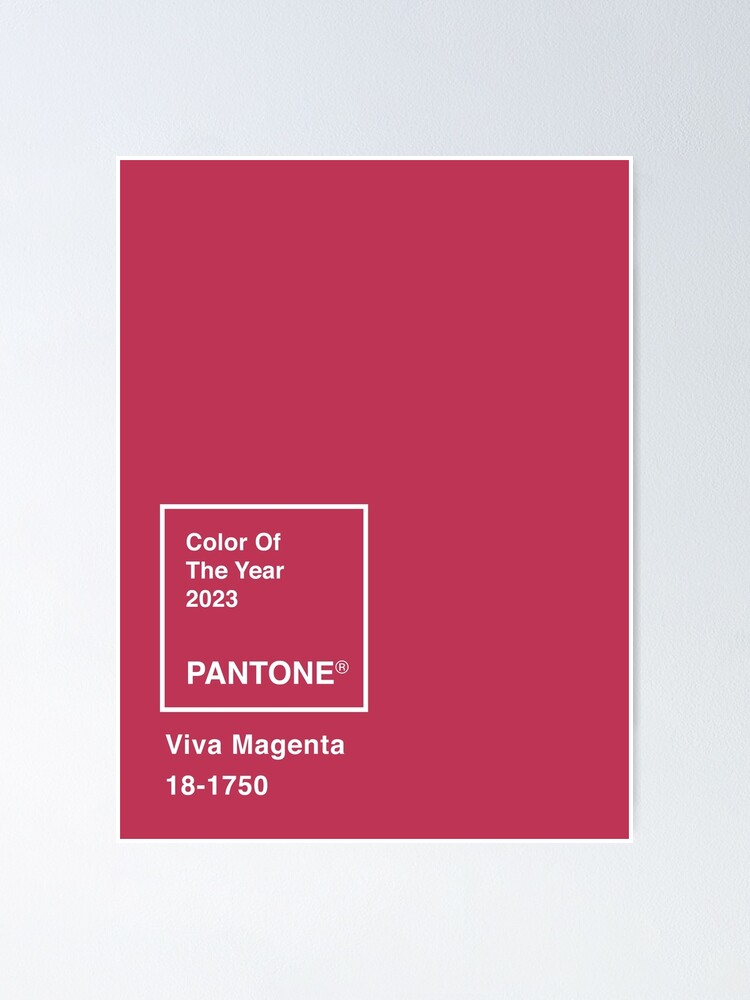 Pantone Color of the year 2023 Viva Magenta Poster for Sale by Sadaf F K.